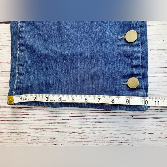 Elizabeth and James Jefferson Button Up Flare Jeans Mid Rise Medium Wash Size 25 - Picture 9 of 14